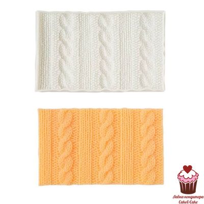 Молд Вязаные косы, 16х10 см