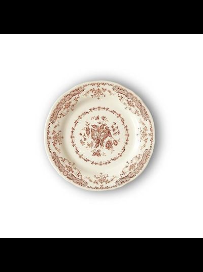 Тарелка мелкая 20,7 см, цвет декора терракотовый