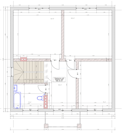 Двухэтажный дом с четырьмя спальнями 165м² (S44)