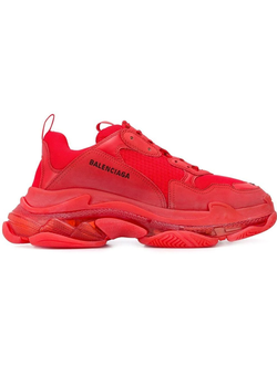 Balenciaga Triple S Clear Sole Sneaker Red