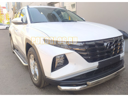 Защита переднего бампера d60/42 для Hyundai Tucson 2021-