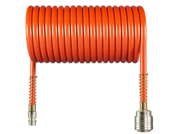 Спиральный воздушный шланг с фитингами Rapid,10 бар, 8х6 мм, 10 м. AERO