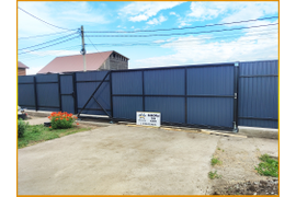 Откатные ворота из профнастила