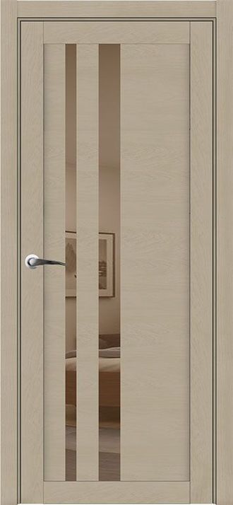 Межкомнатная дверь "UniLine Soft touch 30008" софт кремовый (стекло)