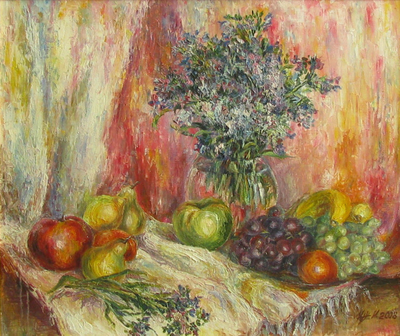 Полевые цветы с фруктами