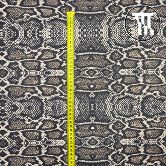 Сетка-стрейч принт Питон, цв. Бежево-черный