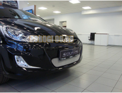 Защита радиатора Hyundai Solaris 2011-2014 chrome