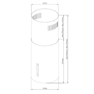 Островная вытяжка Korting KHA 39970 W Cylinder