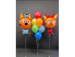 Набор шаров с яркими котиками №11