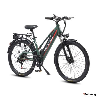 Электровелосипед WHITE SIBERIA CAMRY LIGHT 500W матовый зеленый