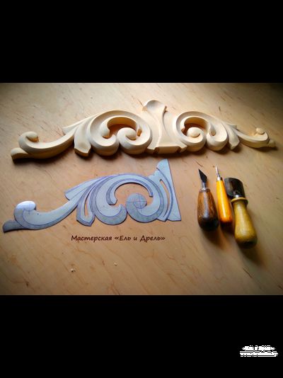 Резная накладка из липы