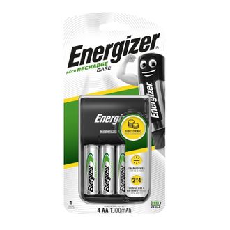 Зарядное устройство Energizer Base: 2/4 слота AA/AAA, + 4 аккумулятора AA 1300mAh