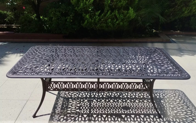 Обеденная группа из литого алюминия Louis 8