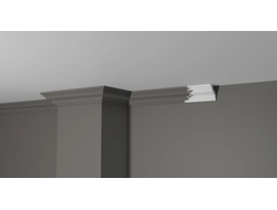 Потолочный плинтус DECOR-DIZAYN DD28, из дюрополимера, под покраску, ударопрочный