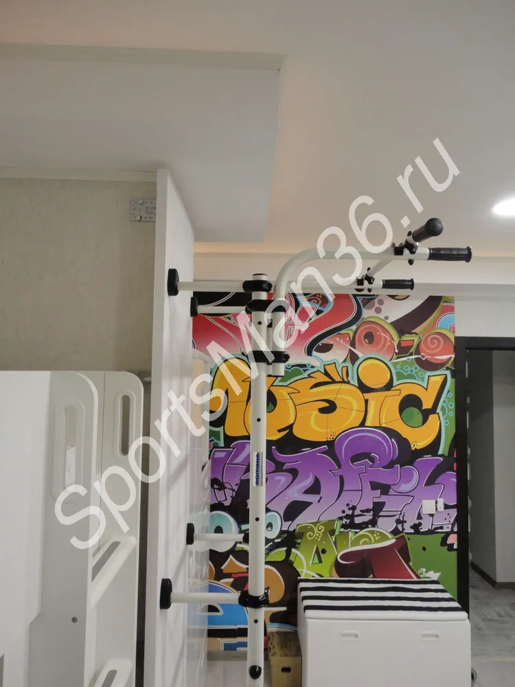 ШВЕДСКАЯ СТЕНКА РОМАНА R8, ШИРИНА 490 ММ, цвет металла - белый, ступени массажные