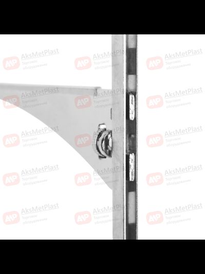 M10-300 Кронштейн хромированный с силиконом для профиля Vertikal под полку 300 мм