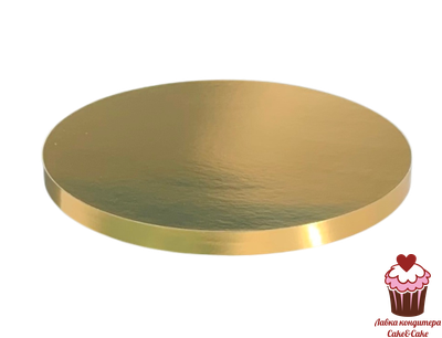 Поднос для торта Золото. Диаметр 40 см. Высота 2 см.