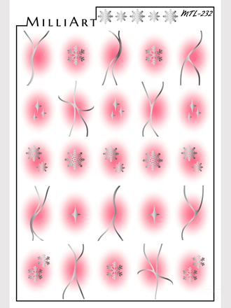 Слайдер-дизайн MilliArt Nails Металл MTL-232