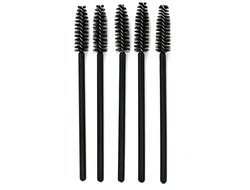 Нейлоновые щеточки для бровей черные 50шт/уп