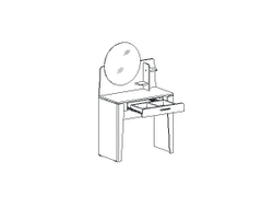 Стол туалетный с надстройкой "Мальта"