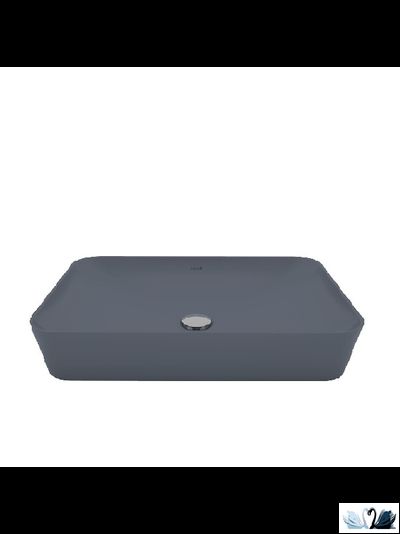 Раковина Creavit Ultra UL060-00BM00E-0000 Basalt Mat на столешницу серо-синего цвета, матовая