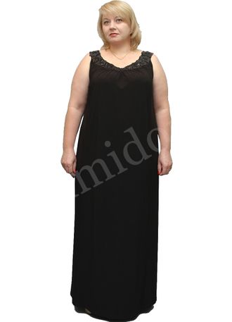 Элегантное вечернее платье Арт. 2177 (Цвет черный) Размеры 58-84