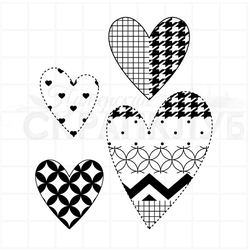 Набор из фоновых сердец