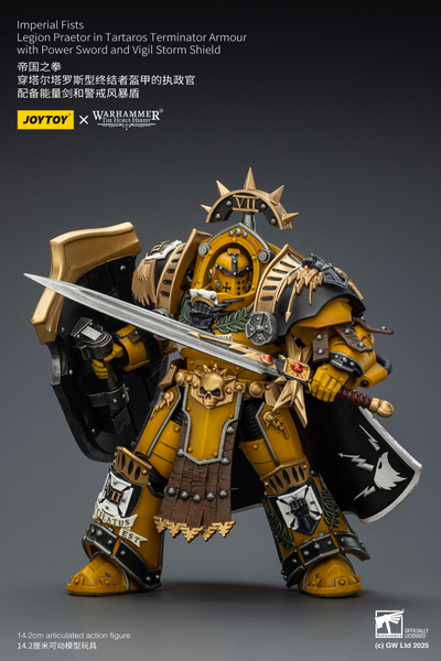 Претор Имперских Кулаков в броне Тартарос (Warhammer Horus Heresy) - КОЛЛЕКЦИОННАЯ ФИГУРКА 1/18 Imperial Fists Legion Praetor in Tartaros Terminator Armour  (JT03295) - JOYTOY