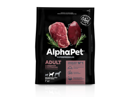 AlphaPet Superpremium (АльфаПет) 7кг с говядиной и потрошками сухой для собак средних пород