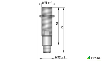 Индуктивный взрывозащищенный датчик SNI 05D-4-D-P12 резьба М18х1
