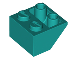 Slope, Inverted 45 2 x 2 with Flat Bottom Pin, Dark Turquoise (3660 / 6267698)