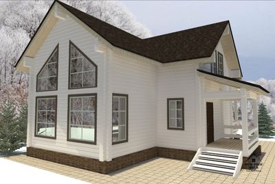 "Банный Рай": Дом из Клееного Бруса с Баней для Истинного Комфорта 179,41 м²