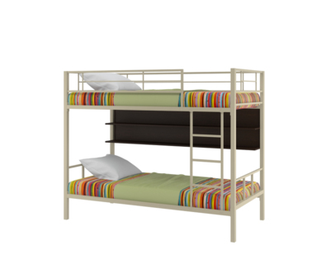 Металлическая двухъярусная кровать Севилья 2П с полкой