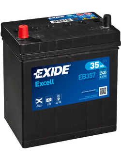 АККУМУЛЯТОР автомобильный EXIDE EXCELL EB357 (АЗИАТСКИЙ ТИП КОРПУСА) L+ 35Ah 240А (En)