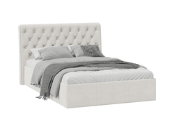 Кровать Скарлет двойная Универсальная Тип 1 Велюр бежевый 1400