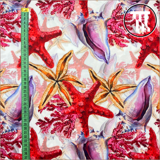 Бифлекс матовый принт Морские звезды