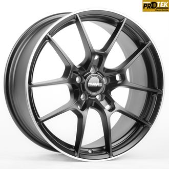 Комплект дисков R17 7,5J ET+38 5*100 RAYS F045 Черный матовый с полированным ободом (80577)