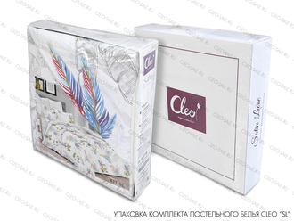 Постельное белье Cleo двуспальное сатин 175х215х1 200х220х1 70х70х2 20/746-SL