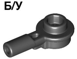 ! Б/У - Bar   1L with 1 x 1 Round Plate with Hollow Stud, Black (32828 / 6196548) - Б/У