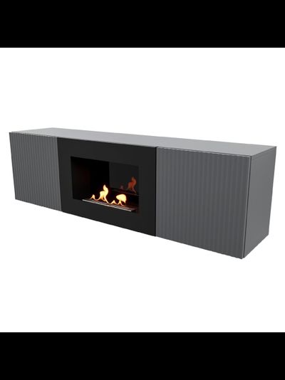 Тумба с биокамином Firelight BFP/P-1400L графит