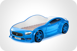 кровать-машина объемная EVO Мазерати синяя