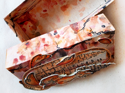 Подарочная коробочка под брошь в стиле украшения