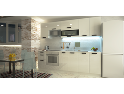 Композиция модульной Кухни Аляска(Белый лёд)