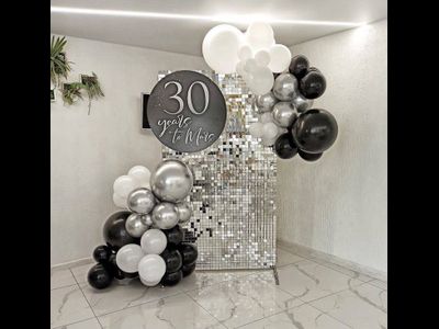 Фотозона из шаров с пайетками