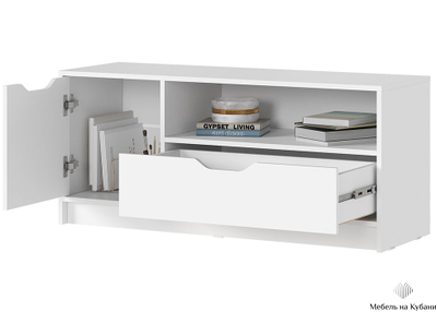Руна ТВ-01 Тумба под ТВ Белый/Белый