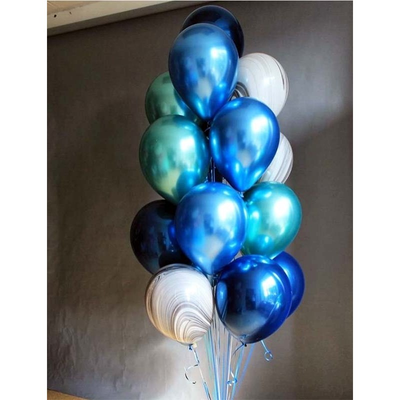 шар с гелием 12"/30 см "хром"