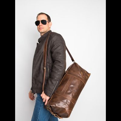 Кожаная дорожная сумка Avellino Premium brown (арт. 
4039-63)