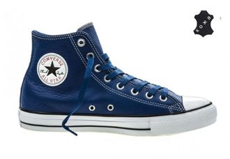 Кеды Converse Chuck Taylor кожаные высокие синие