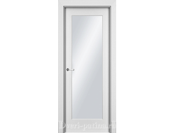Межкомнатная дверь со стеклом Нафта эмаль белая