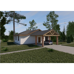 Одноэтажный дом с двумя спальнями 106м² (S47)